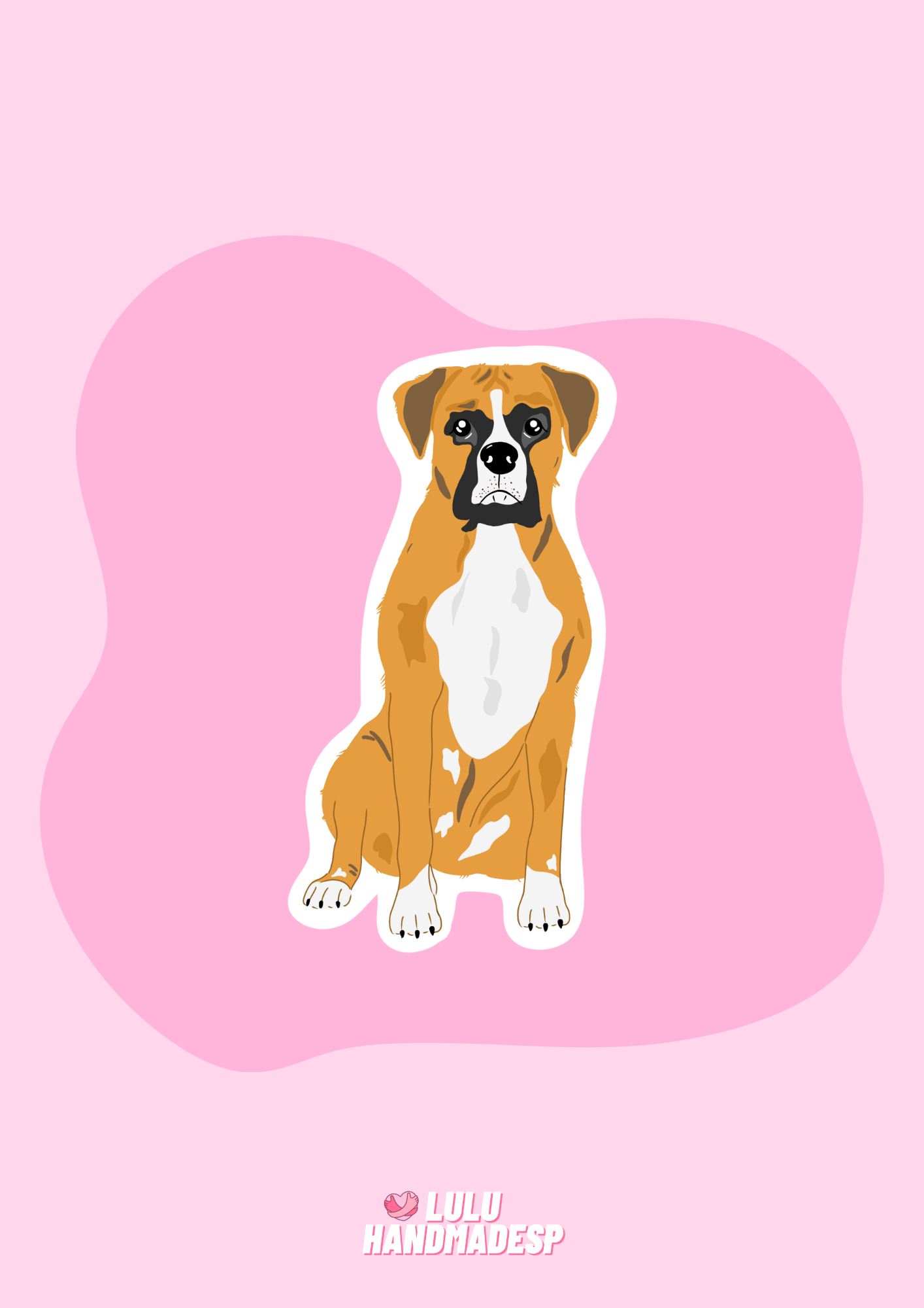 Sticker - Boxer caramelo
