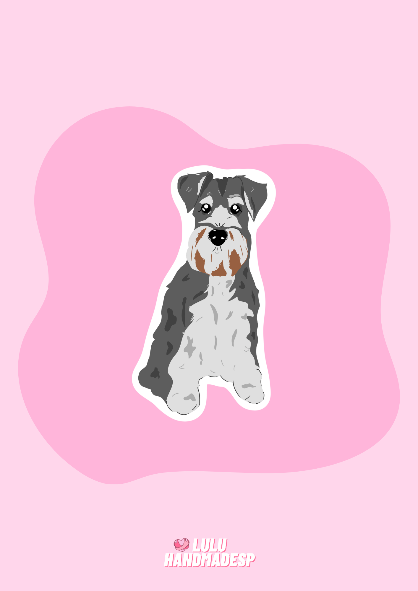 Sticker - Schnauzer gris