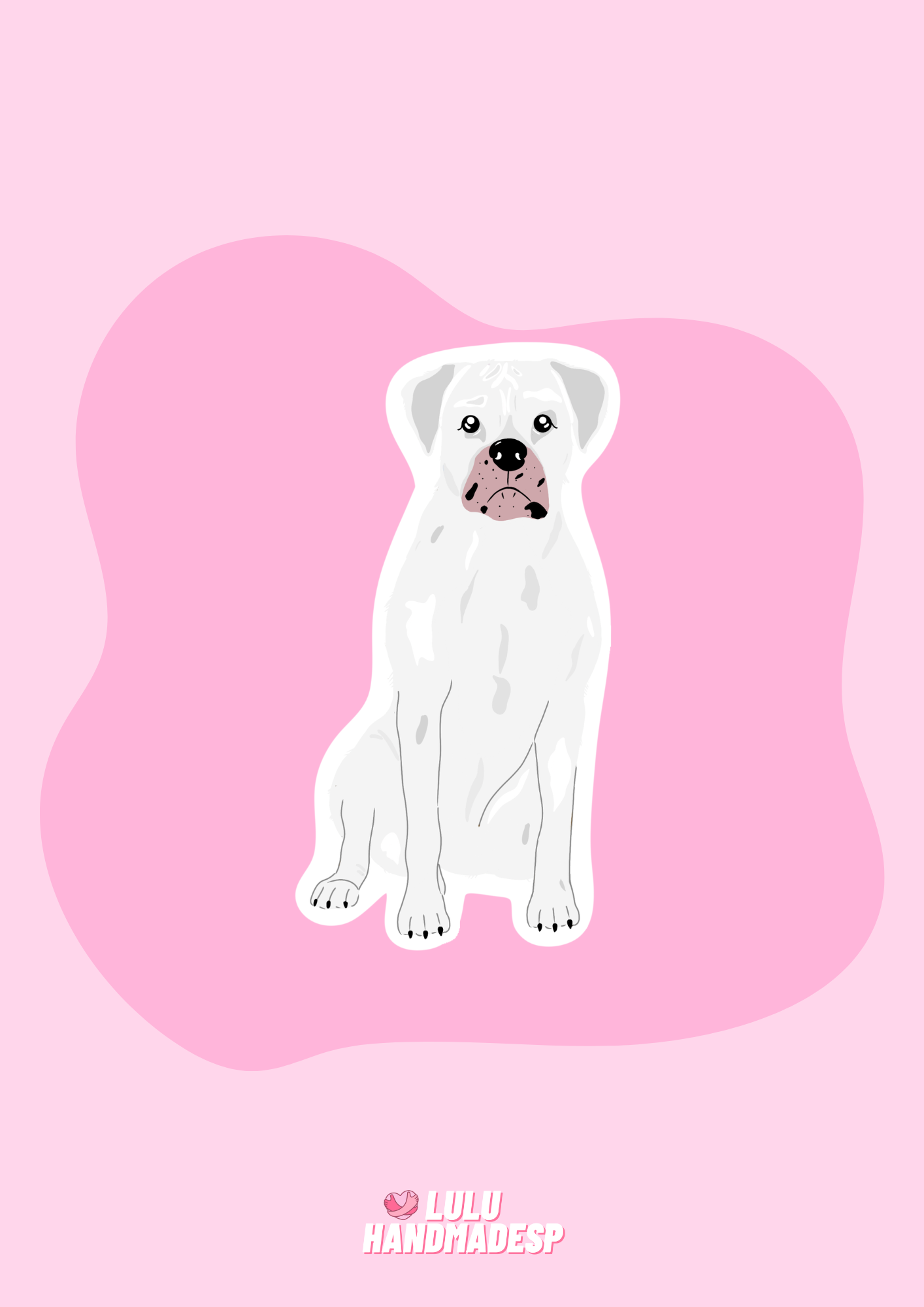 Sticker - Boxer blanco