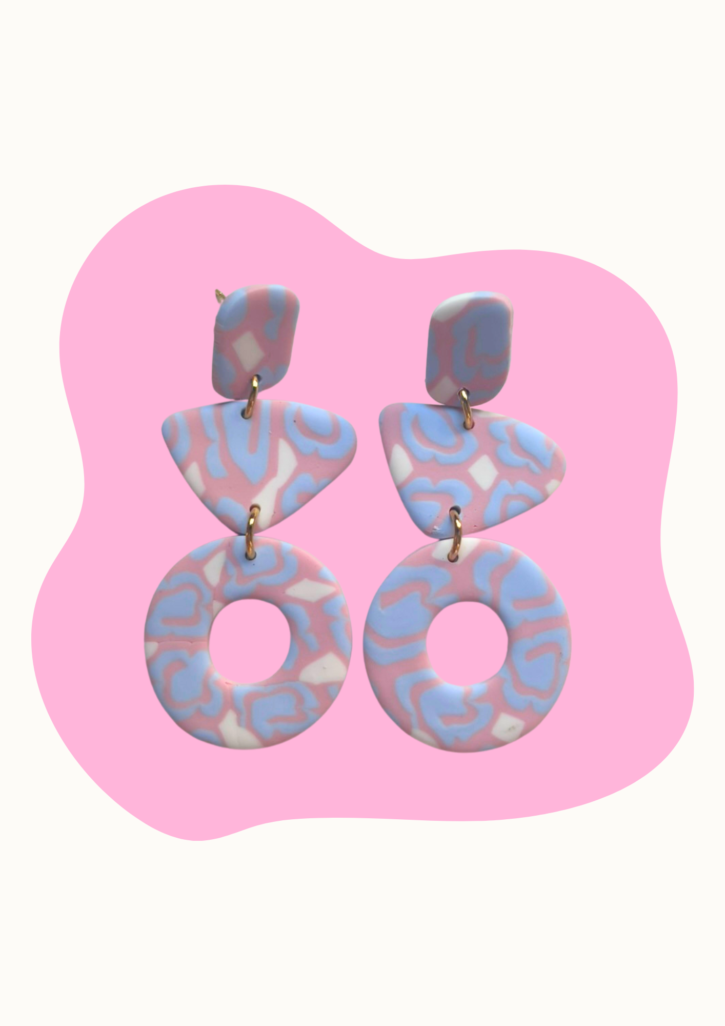 Ochentero (Celeste, rosa y blanco dorado)