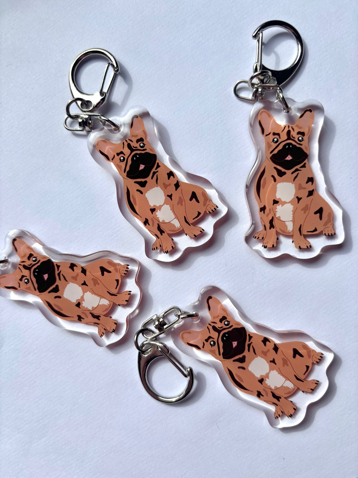 Llavero Bulldog Francés marrón