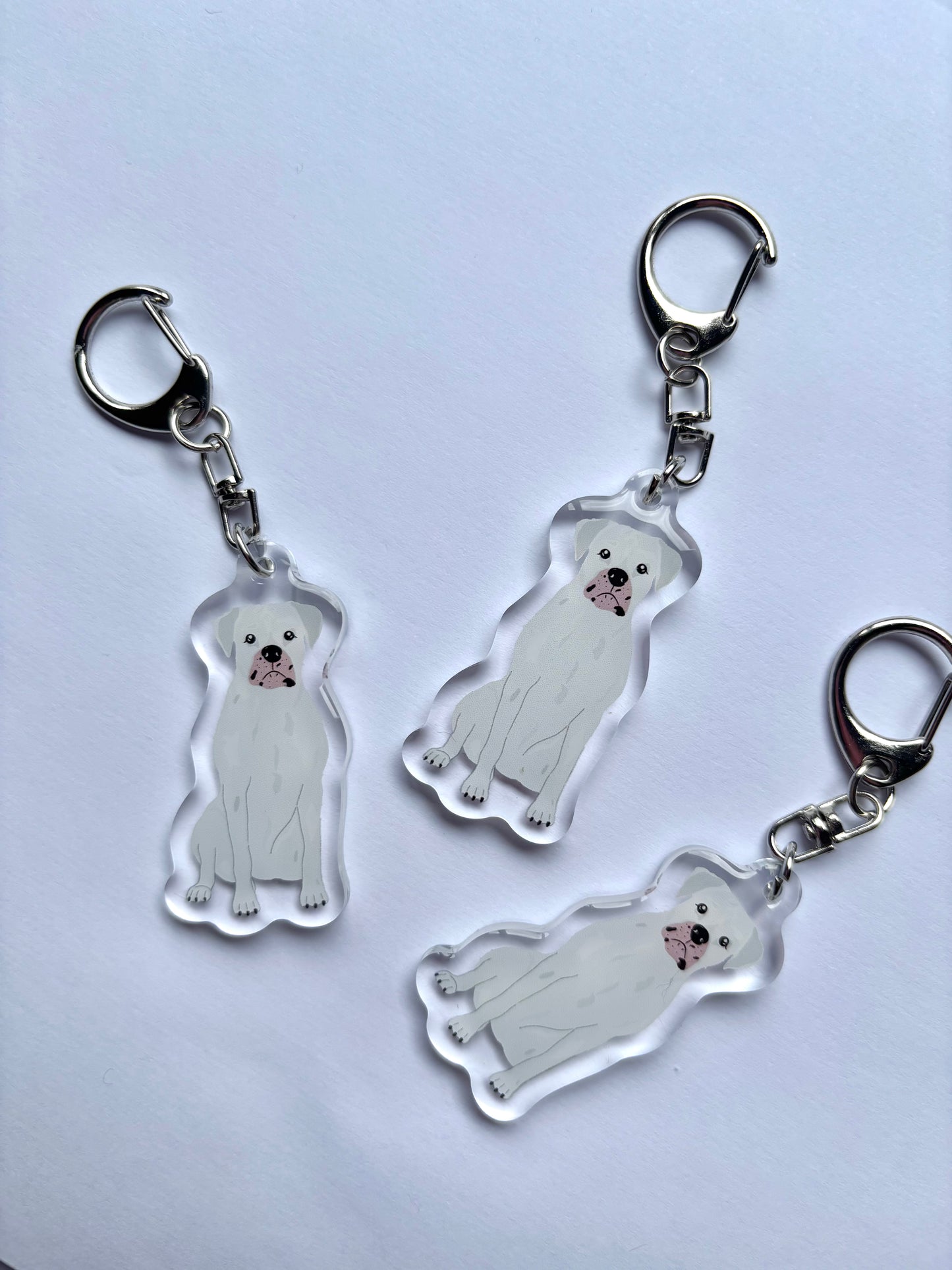 Llavero Boxer blanco