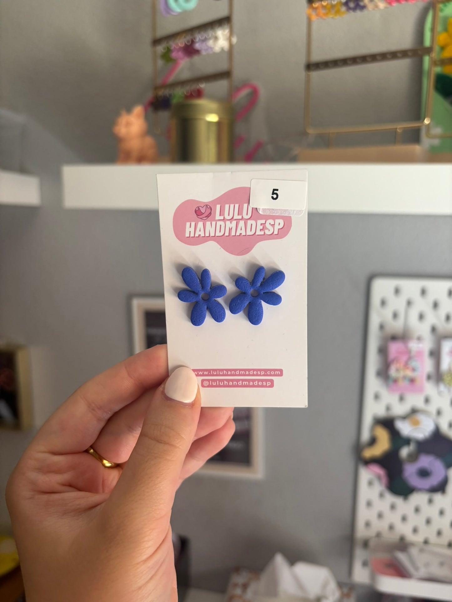 Pendientes REBAJAS Fiora pequeño azul