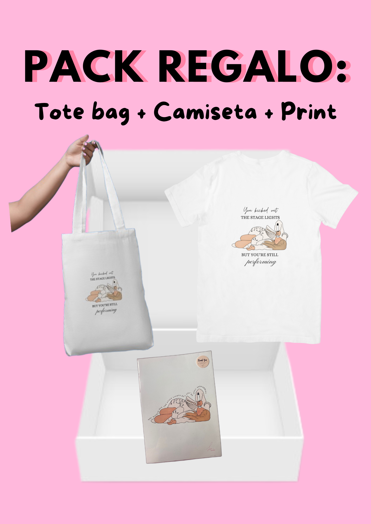 Pack regalo: Tote bag + Camiseta + Print