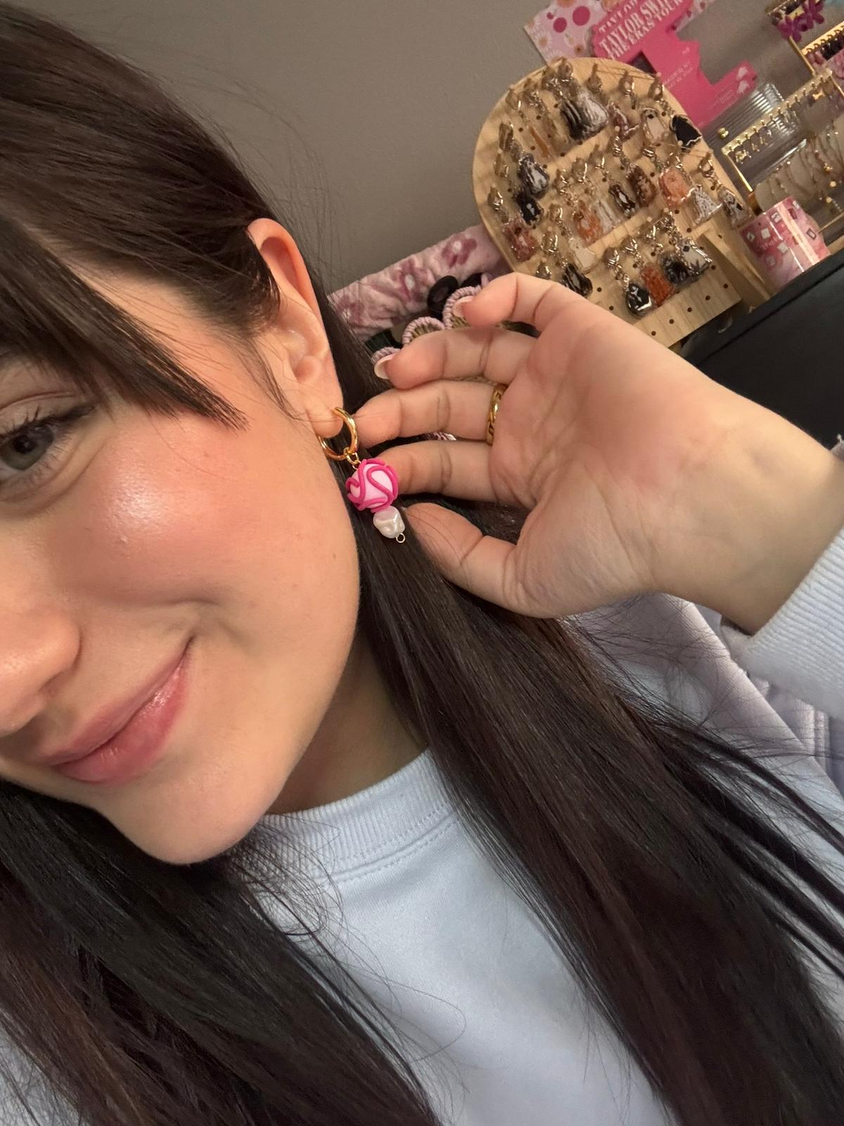 Charm - Caramelo - Rosa con perla