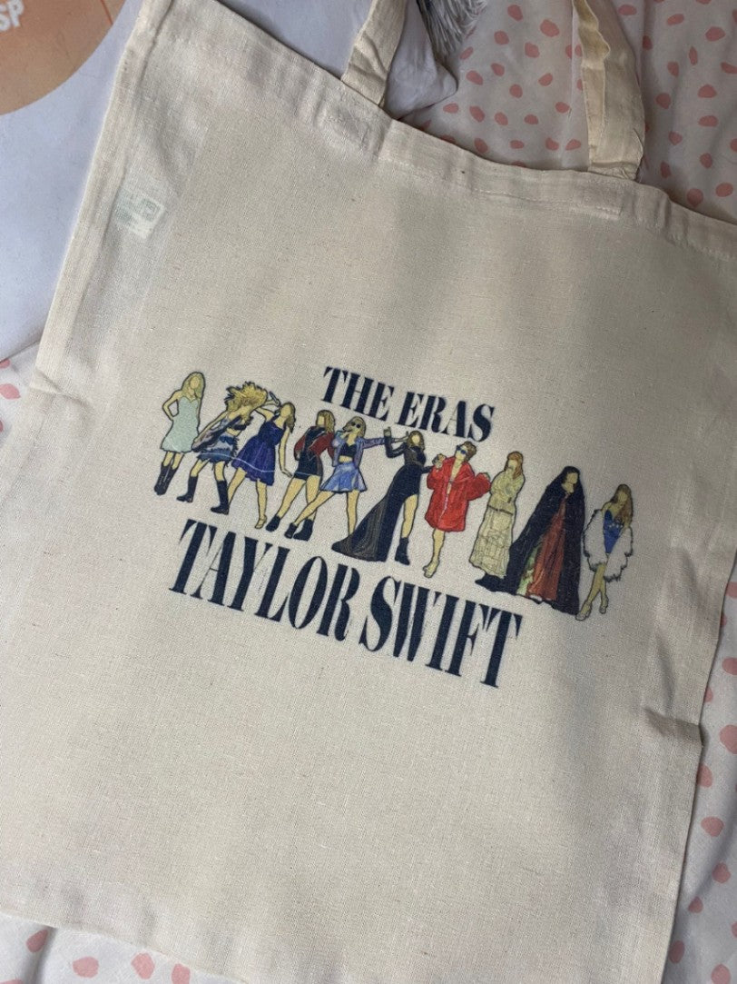 Tote bag Taylor Swift todas las eras dibujo