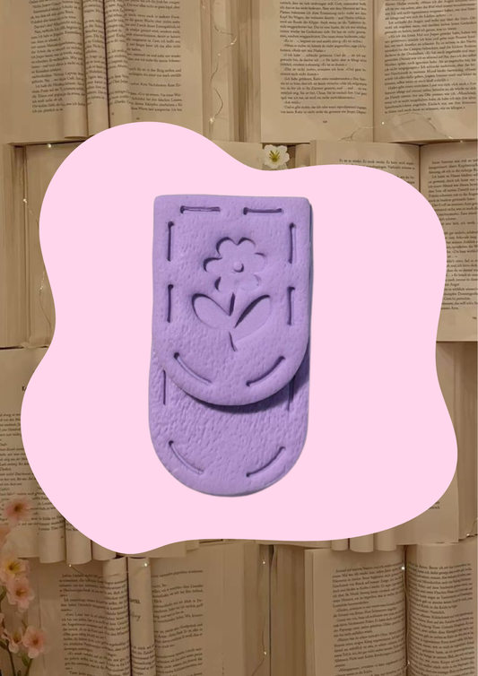Marcapáginas / Punto de libro mini (Lila flor)