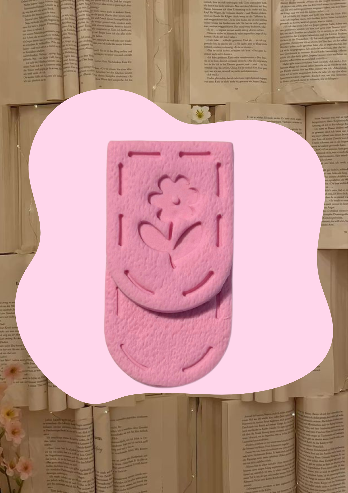 Marcapáginas / Punto de libro mini (Rosa flor)