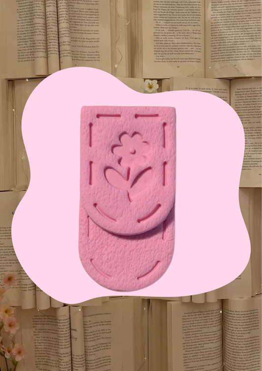 Marcapáginas / Punto de libro mini (Rosa flor)