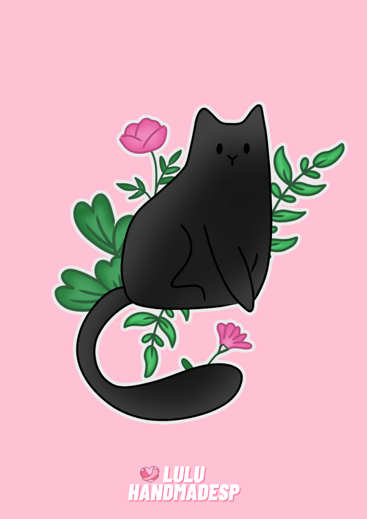 Sticker Gato negro