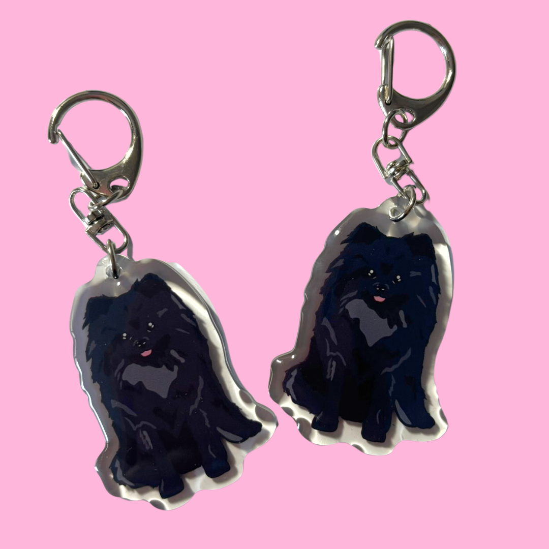 Llavero Pomerania (negro)