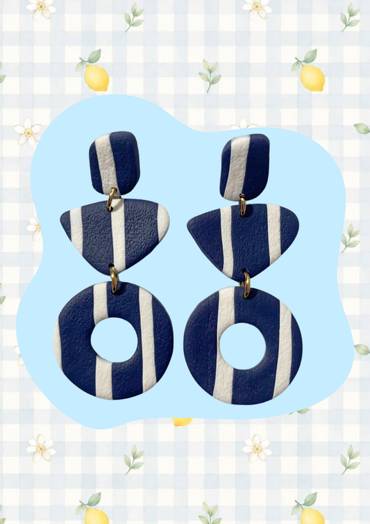 Ochentero marinero (Azul marino y blanco)