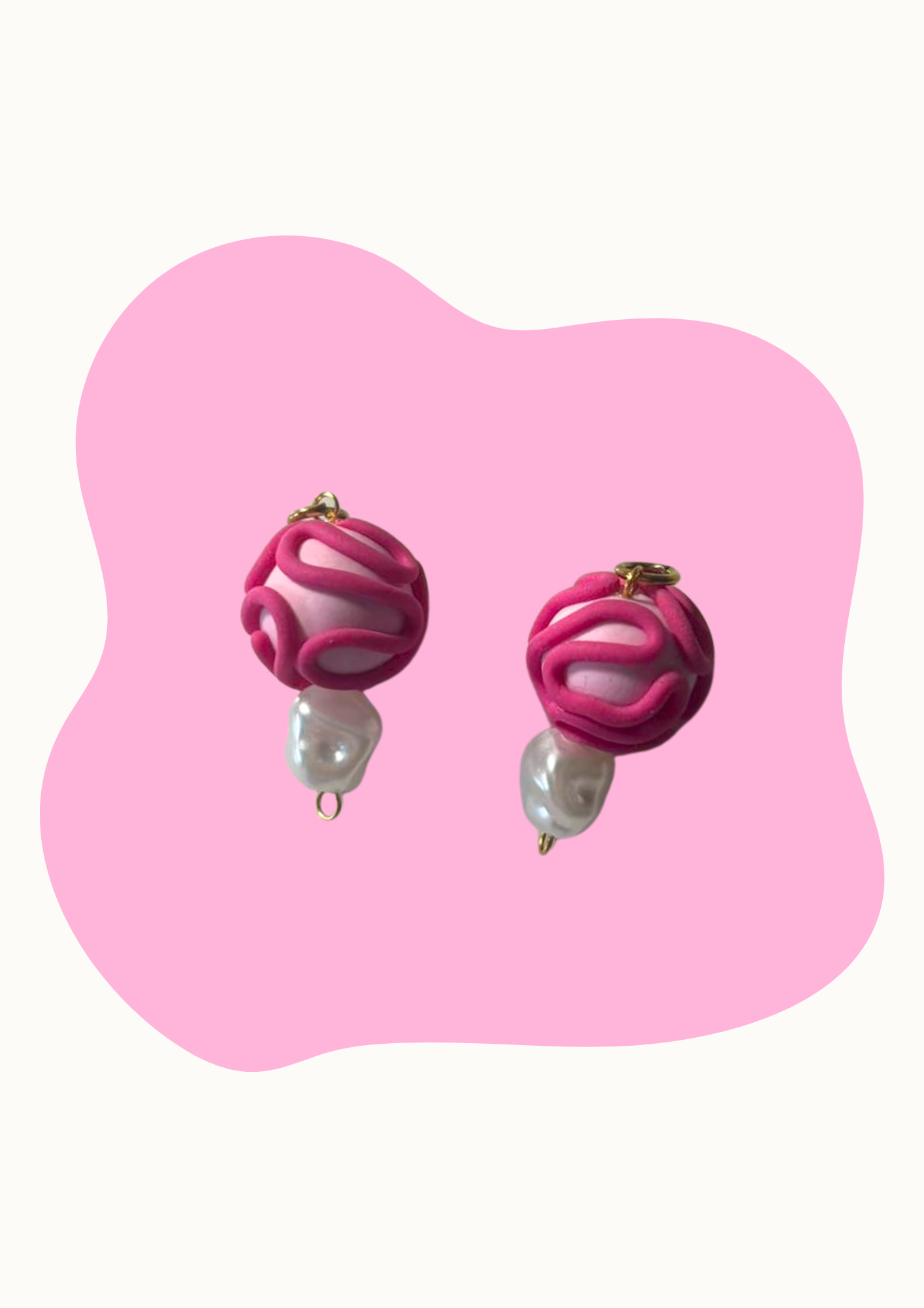 Charm - Caramelo - Rosa con perla
