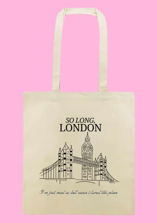 Tote bag "So long, London" Taylor Swift