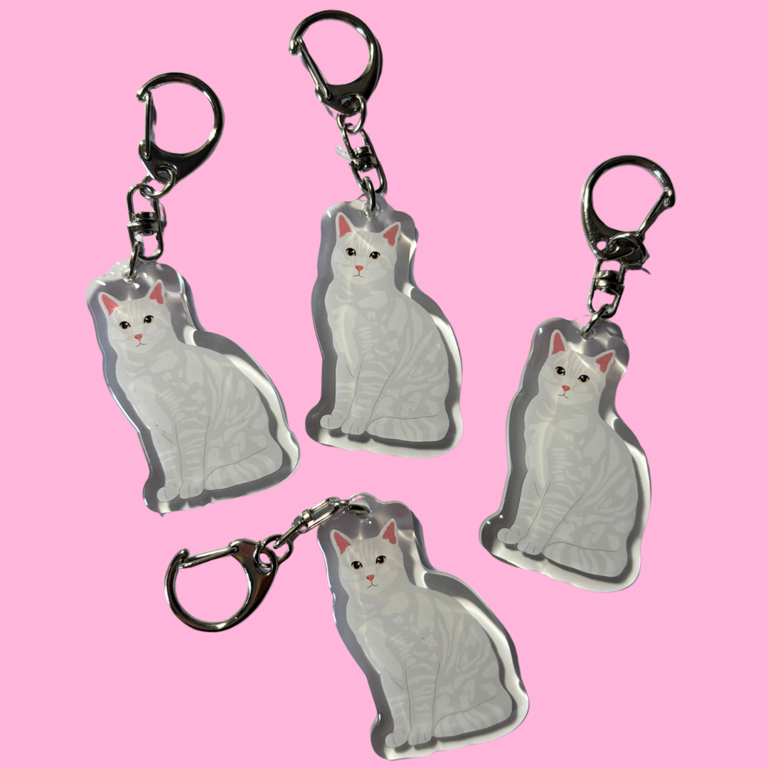 Llavero Gato Blanco