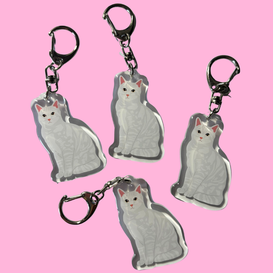 Llavero Gato Blanco