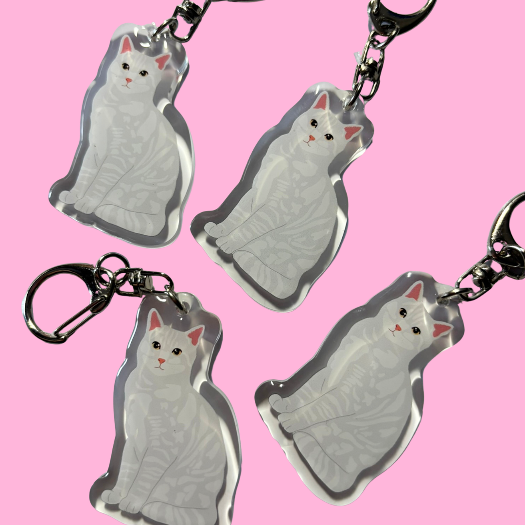 Llavero Gato Blanco
