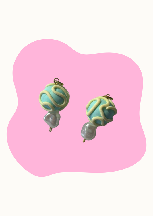 Charm - Caramelo - Verde y amarillo con perla