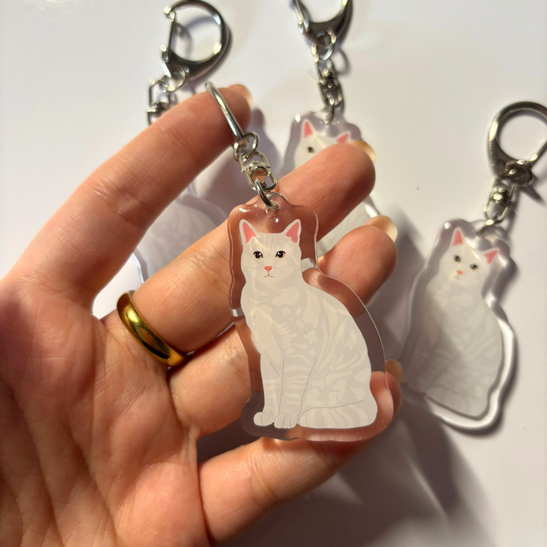 Llavero Gato Blanco