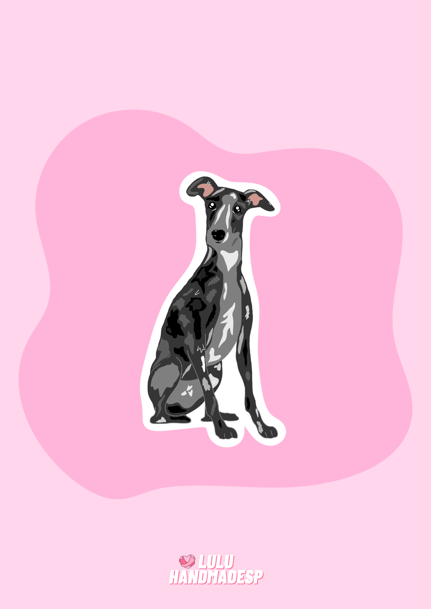 Sticker - Galgo negro