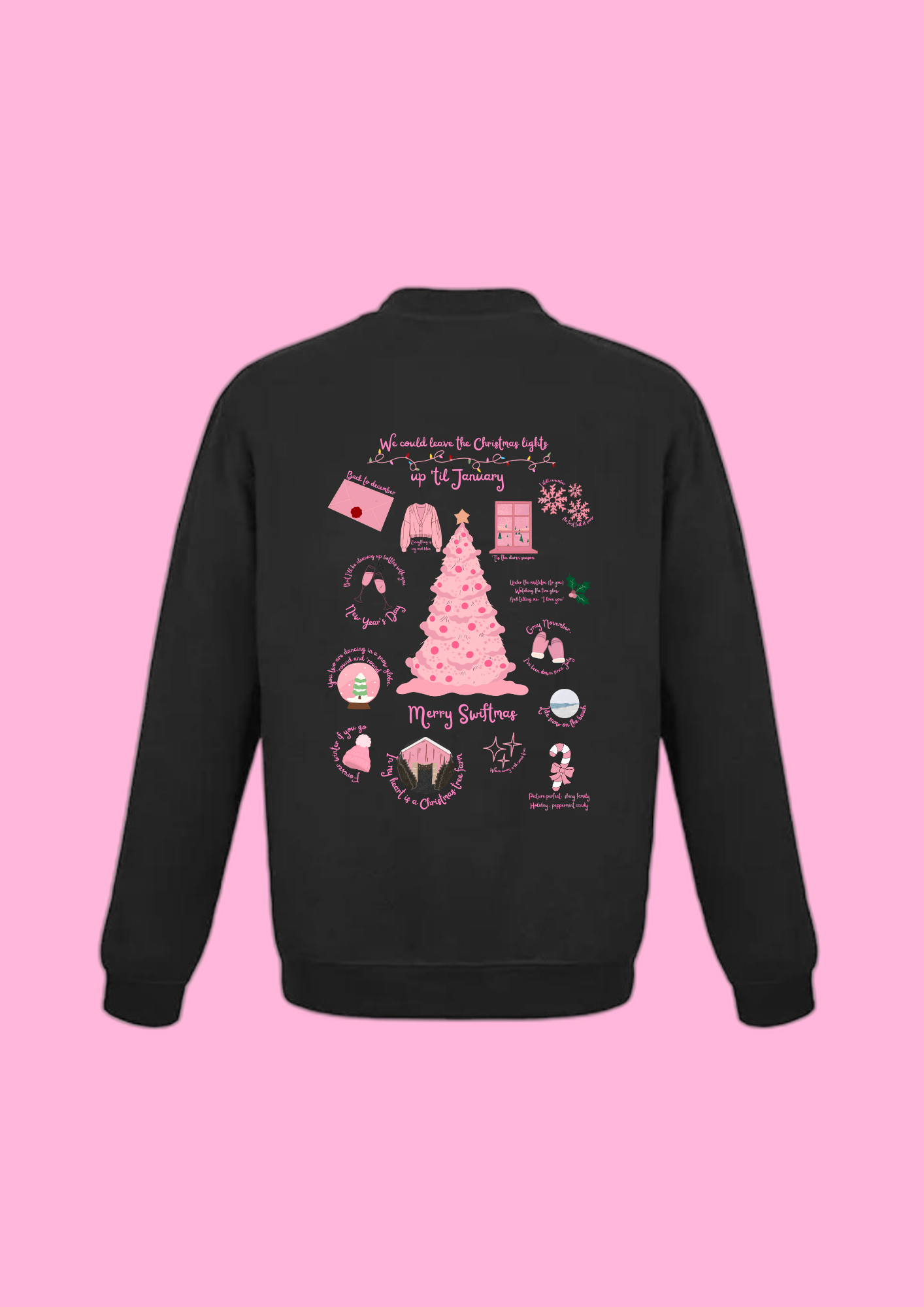 Sudadera "Swiftmas" (Versión rosa) Taylor Swift