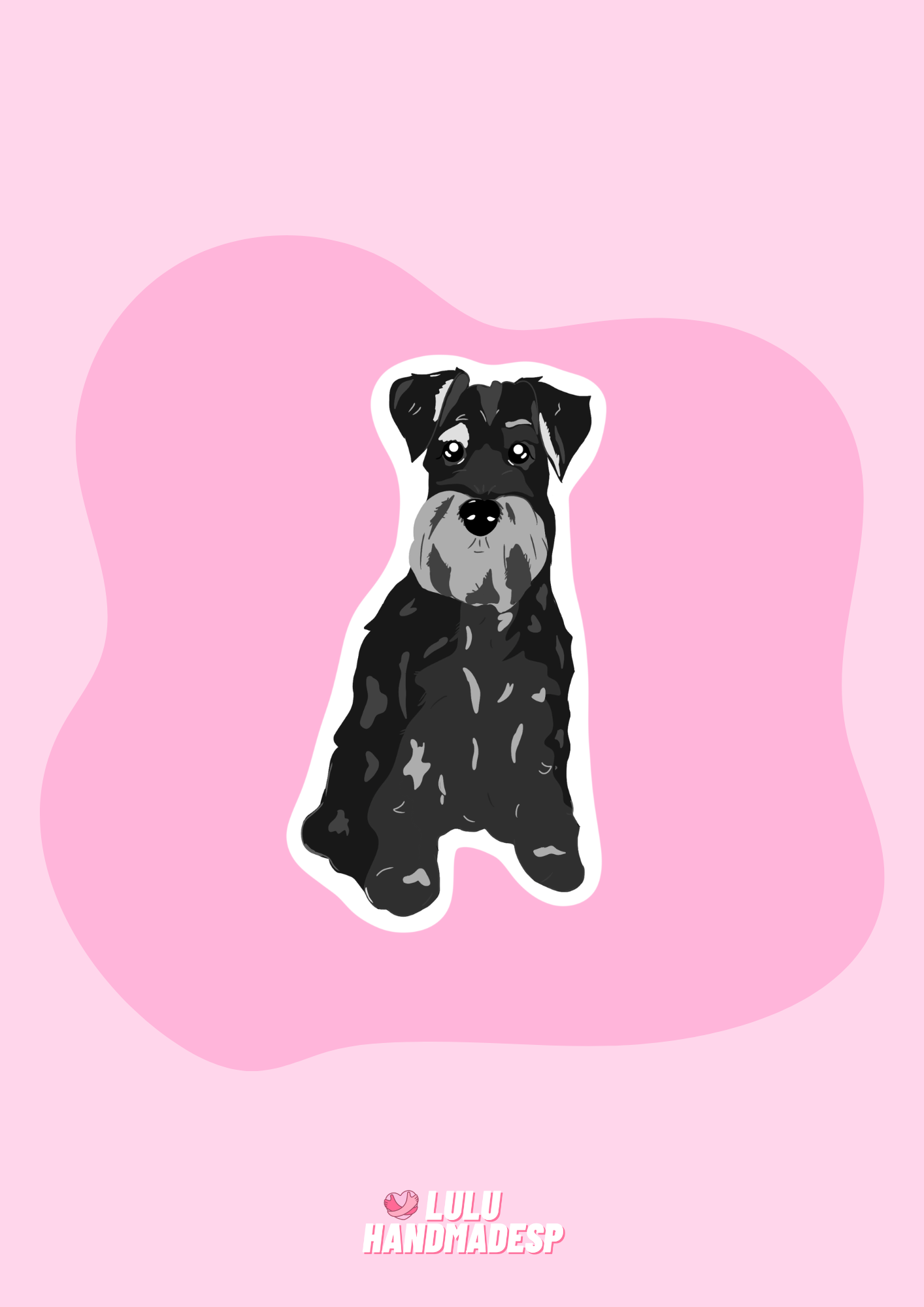 Sticker - Schnauzer negro