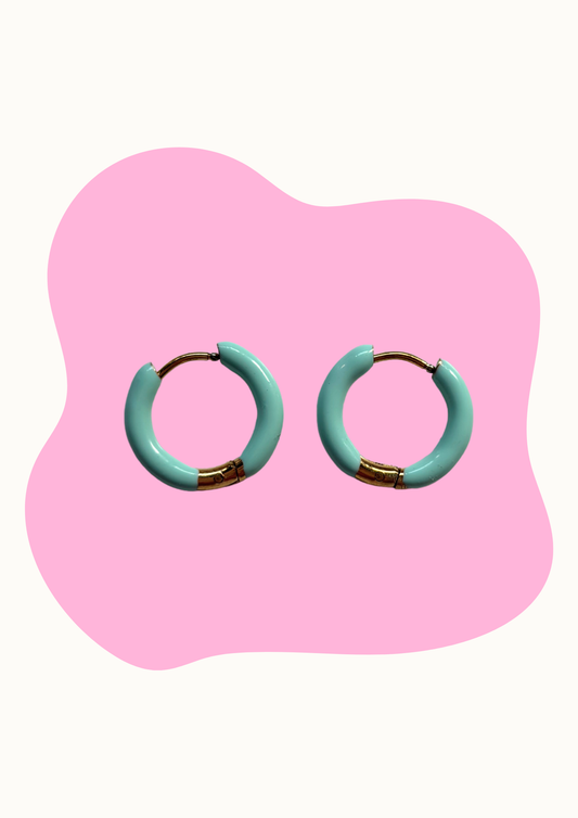 Aros verde menta 17mm