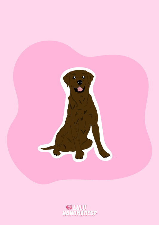Sticker - Labrador marrón