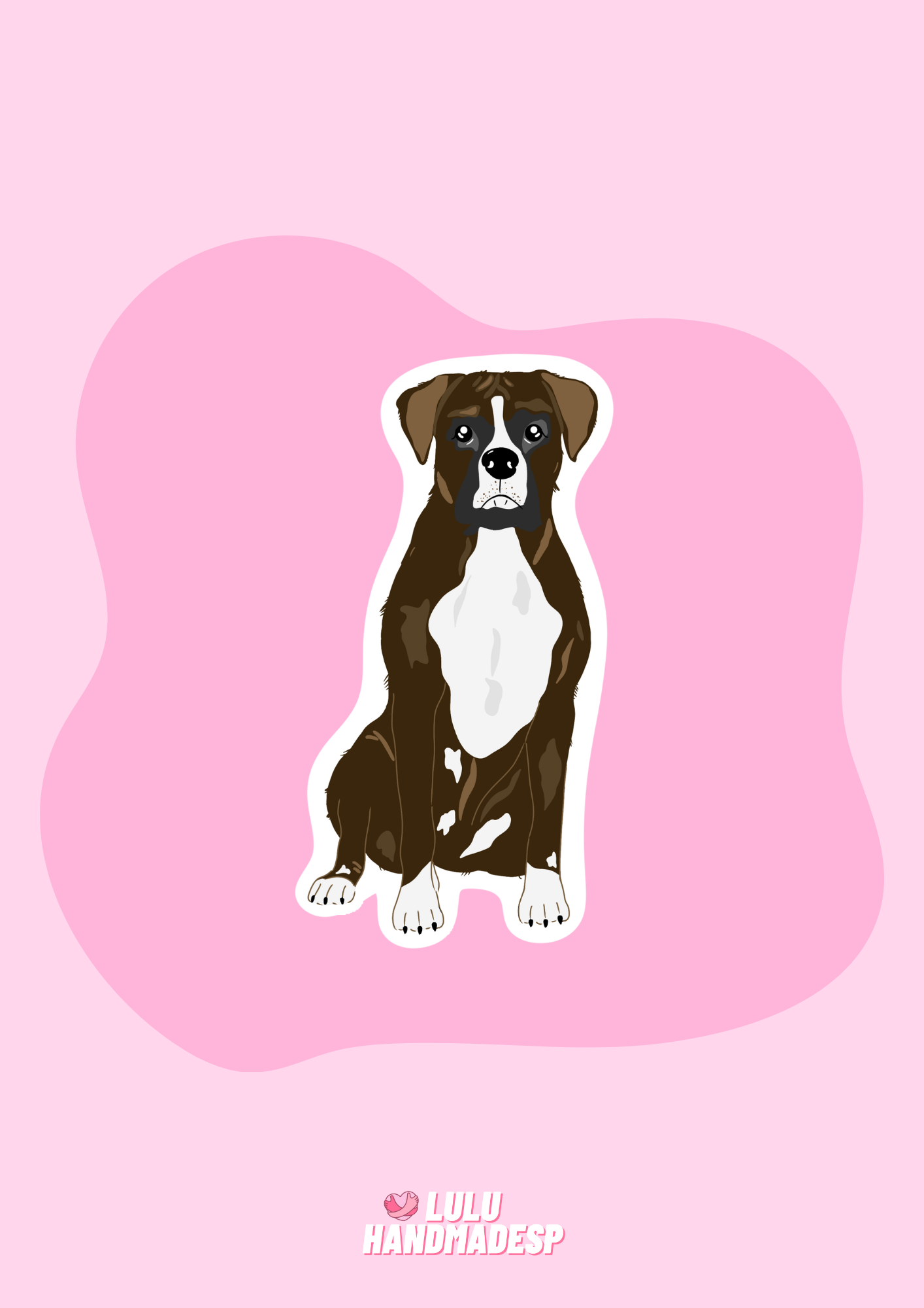 Sticker - Boxer marrón