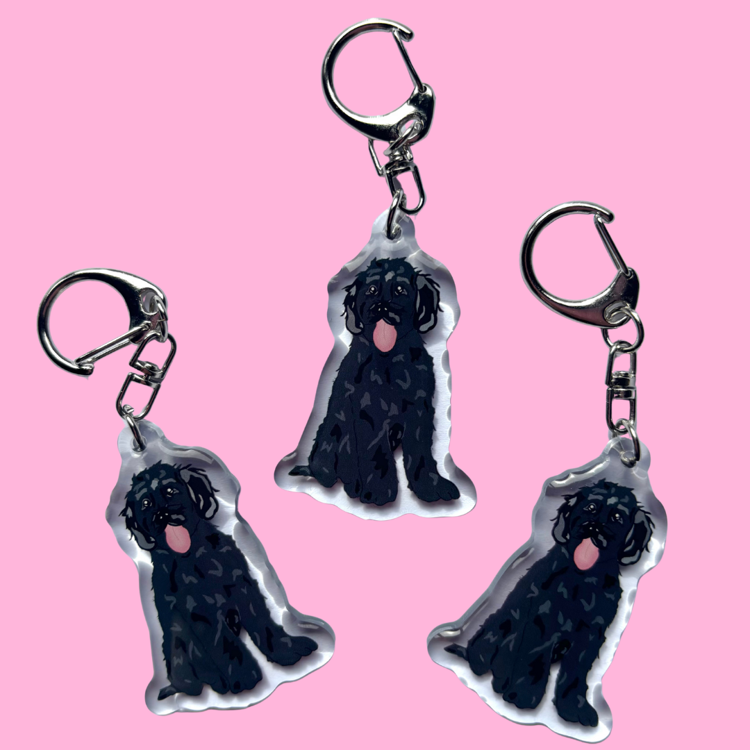 Llavero Black doodle