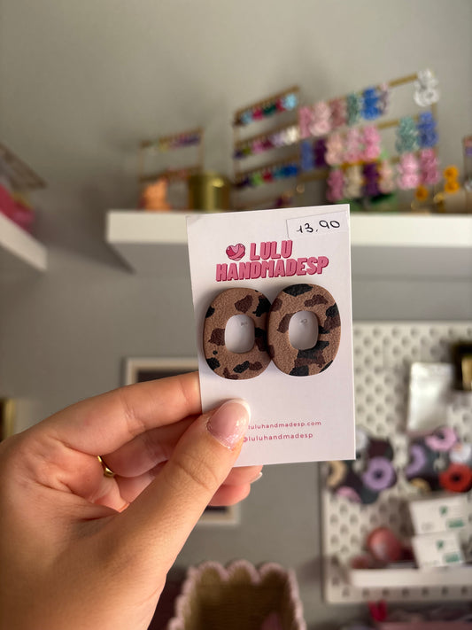 Pendientes REBAJAS Floteo leopardo