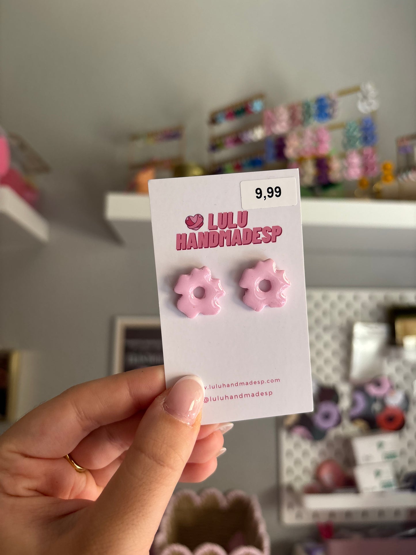 Pendientes REBAJAS mini bloom rosita claro