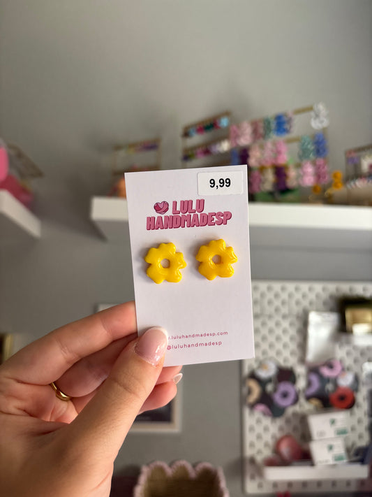 Pendientes REBAJAS mini bloom amarillo