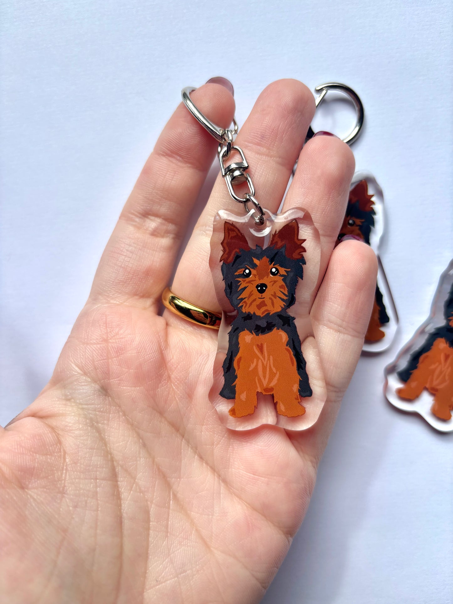 Llavero Yorkshire negro