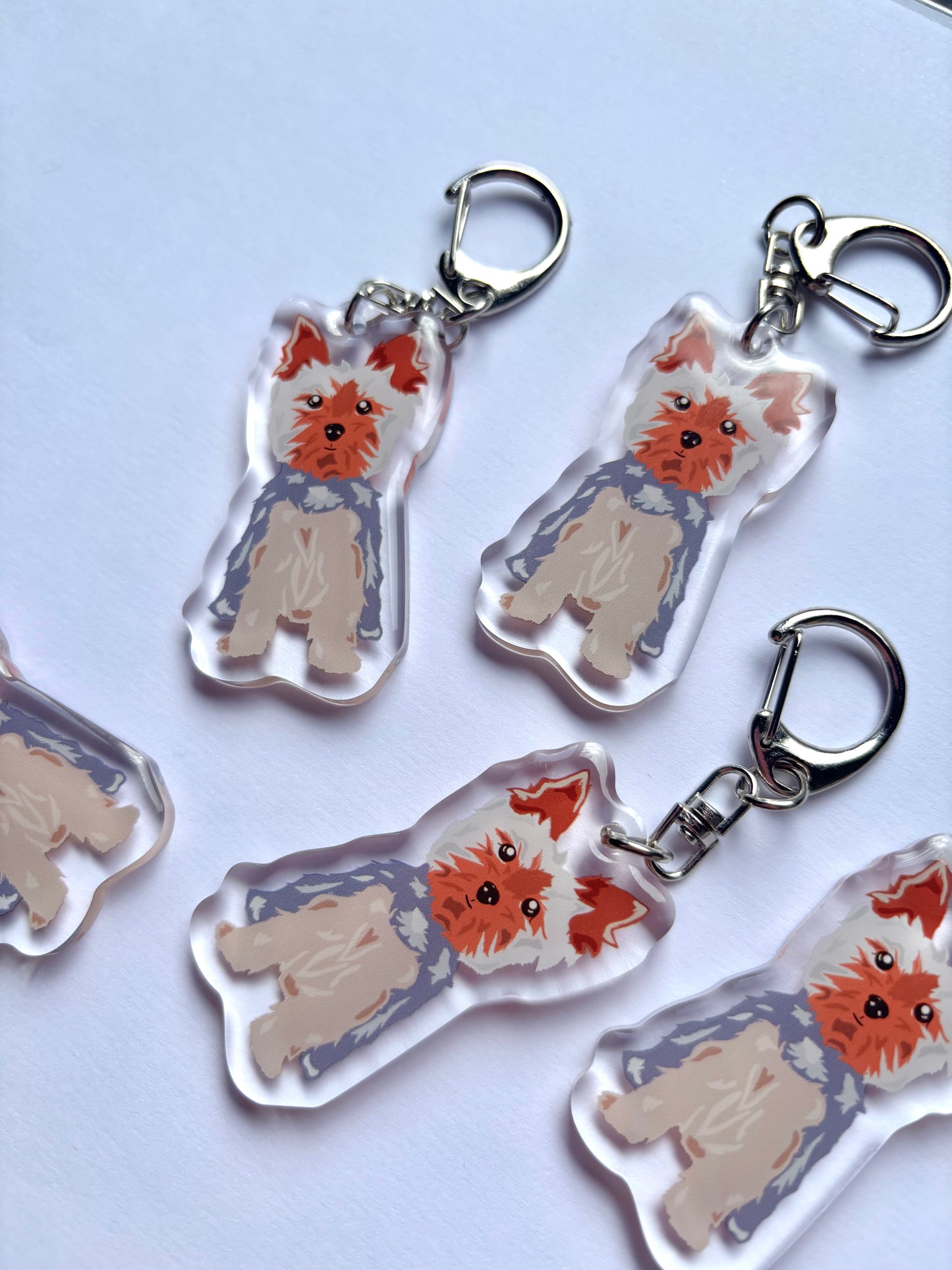 Llavero Yorkshire gris