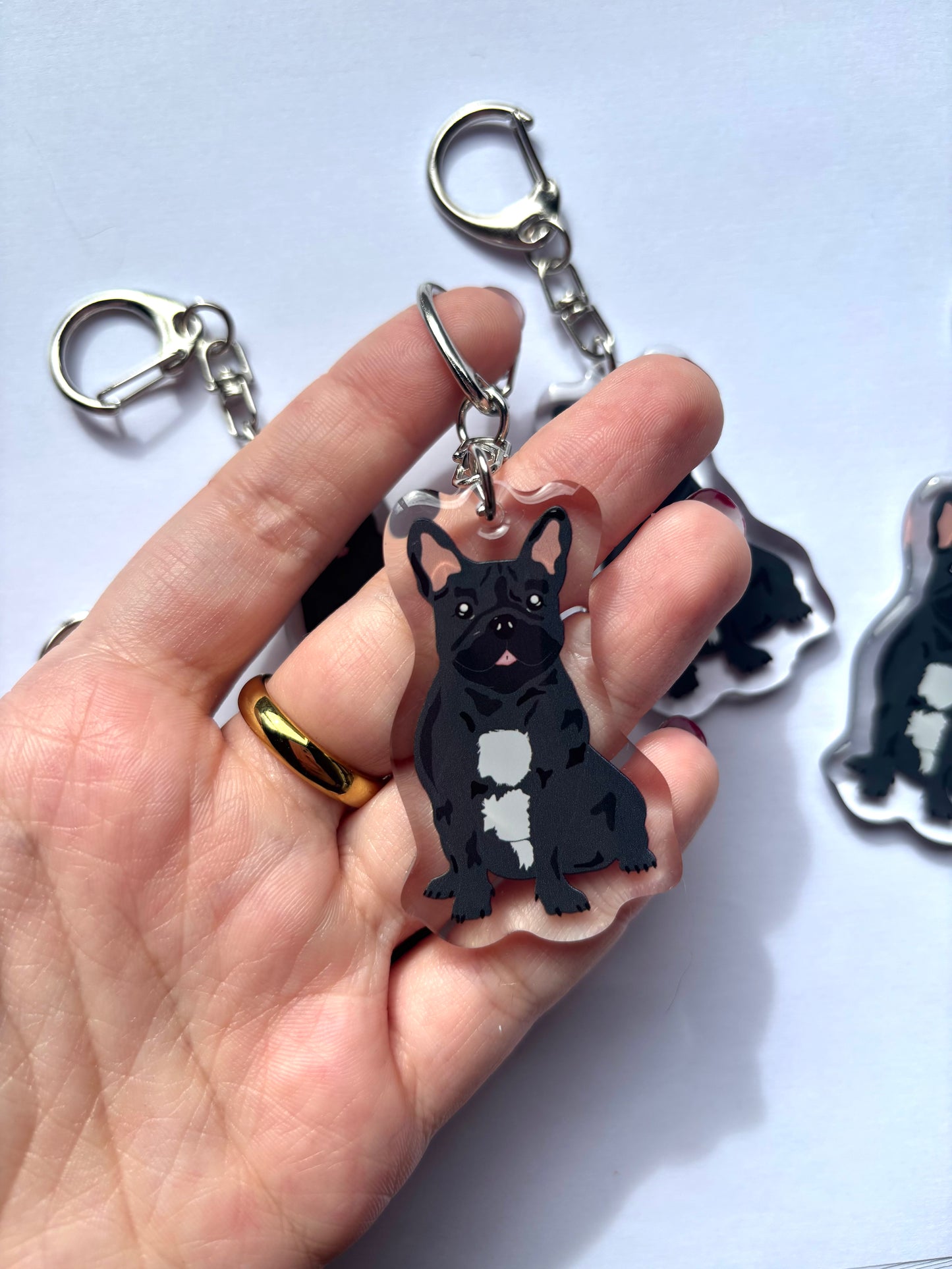 Llavero Bulldog Francés Negro