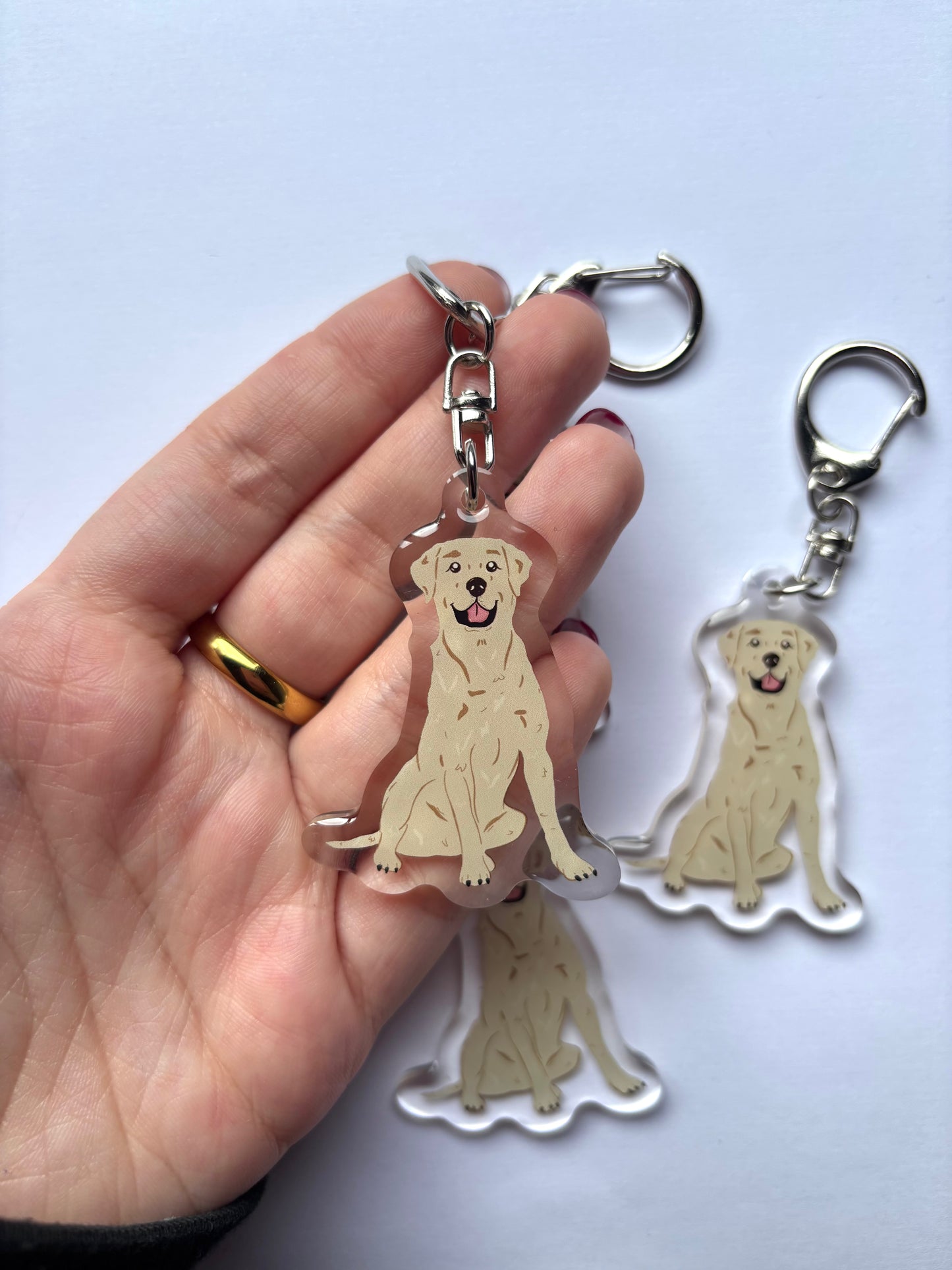 Llavero Labrador beige