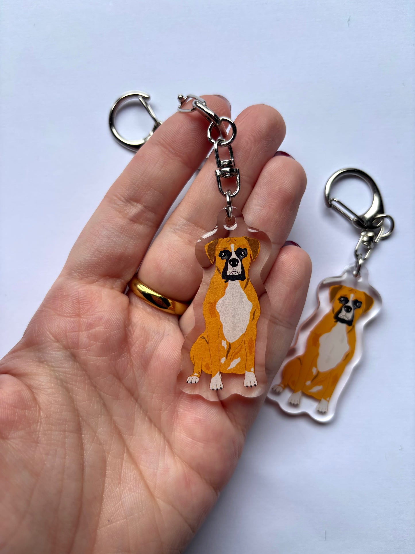 Llavero Boxer caramelo