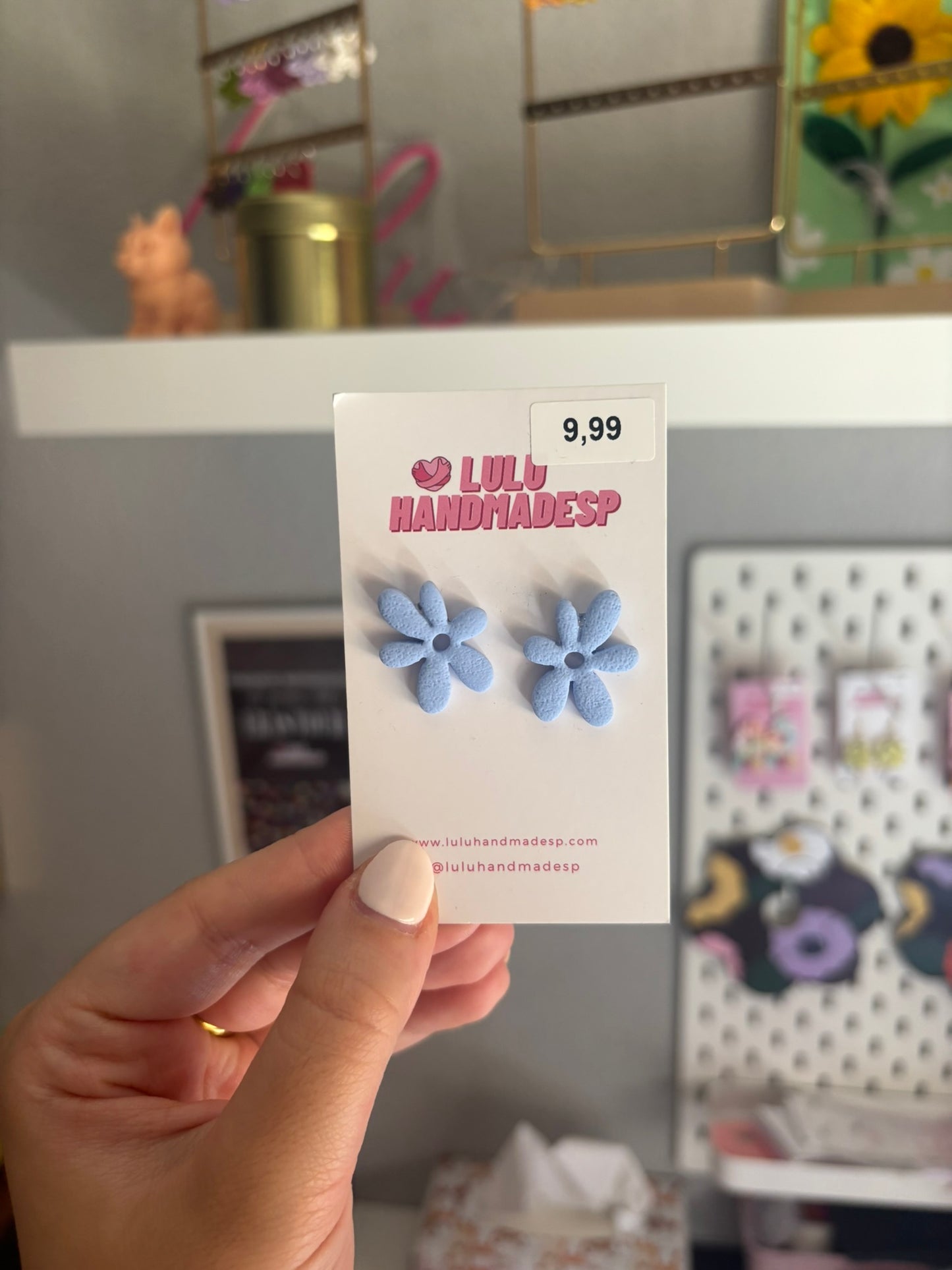 Pendientes REBAJAS Fiora pequeño azul claro