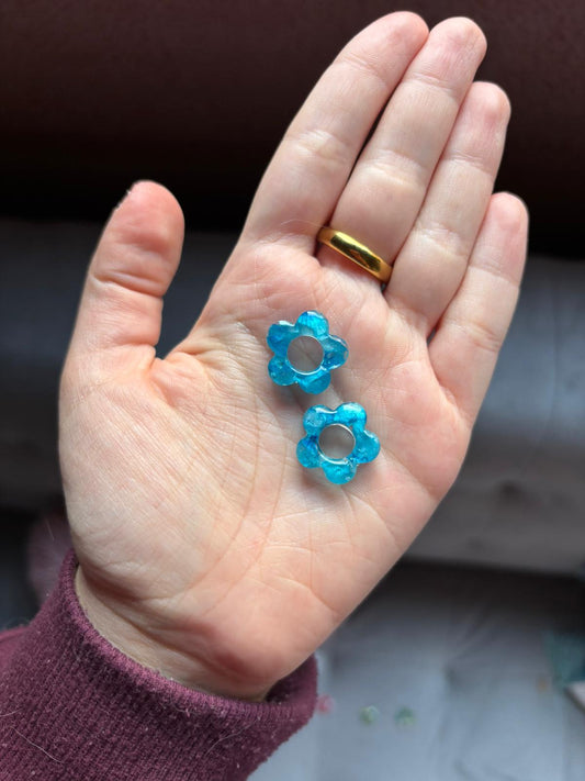 Flores de Hortensia y Nigella azul