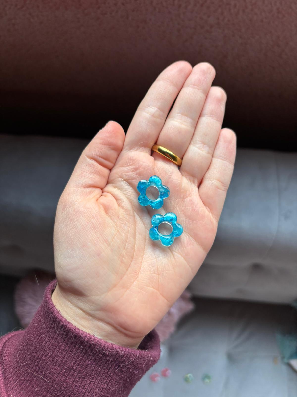 Flores de Hortensia y Nigella azul