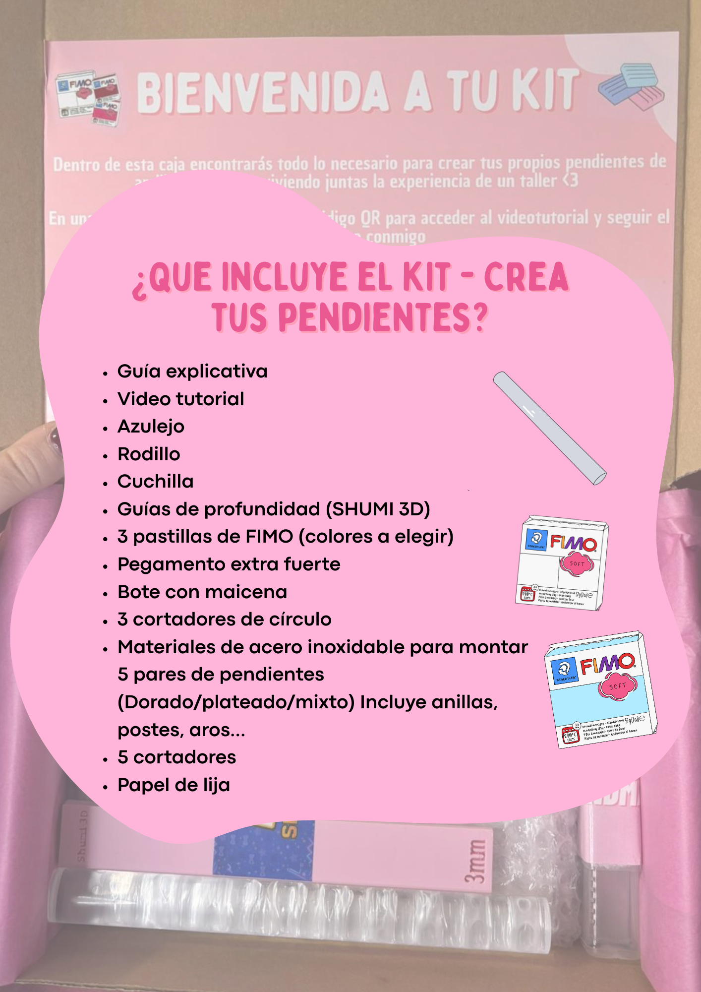 Kit - Crea tus pendientes (Arcilla polimérica)
