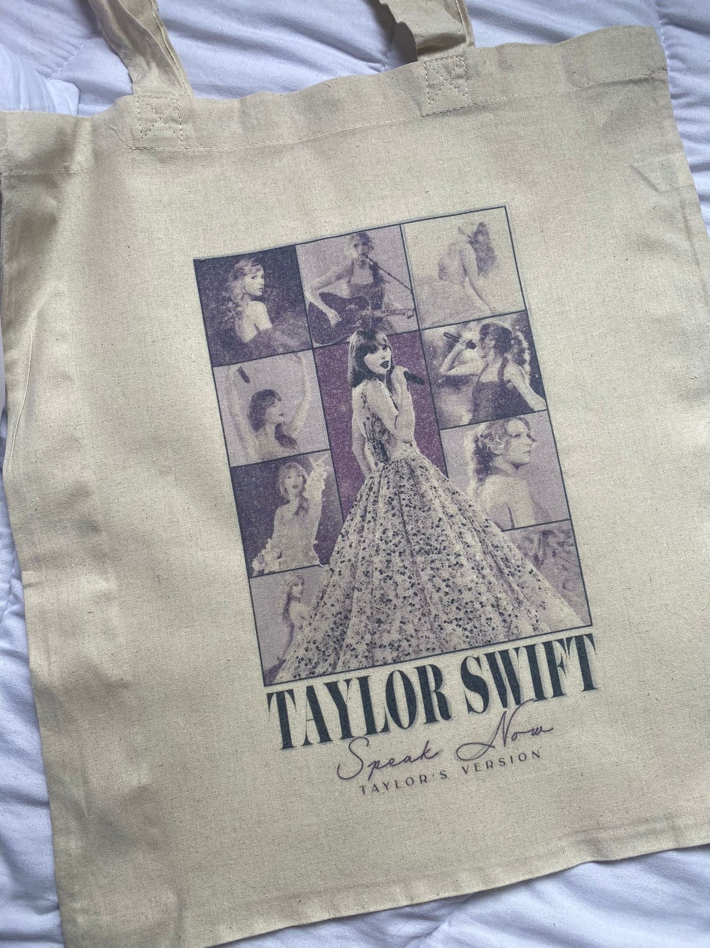 Tote bag sublimada Taylor Swift albums (Speak Now)