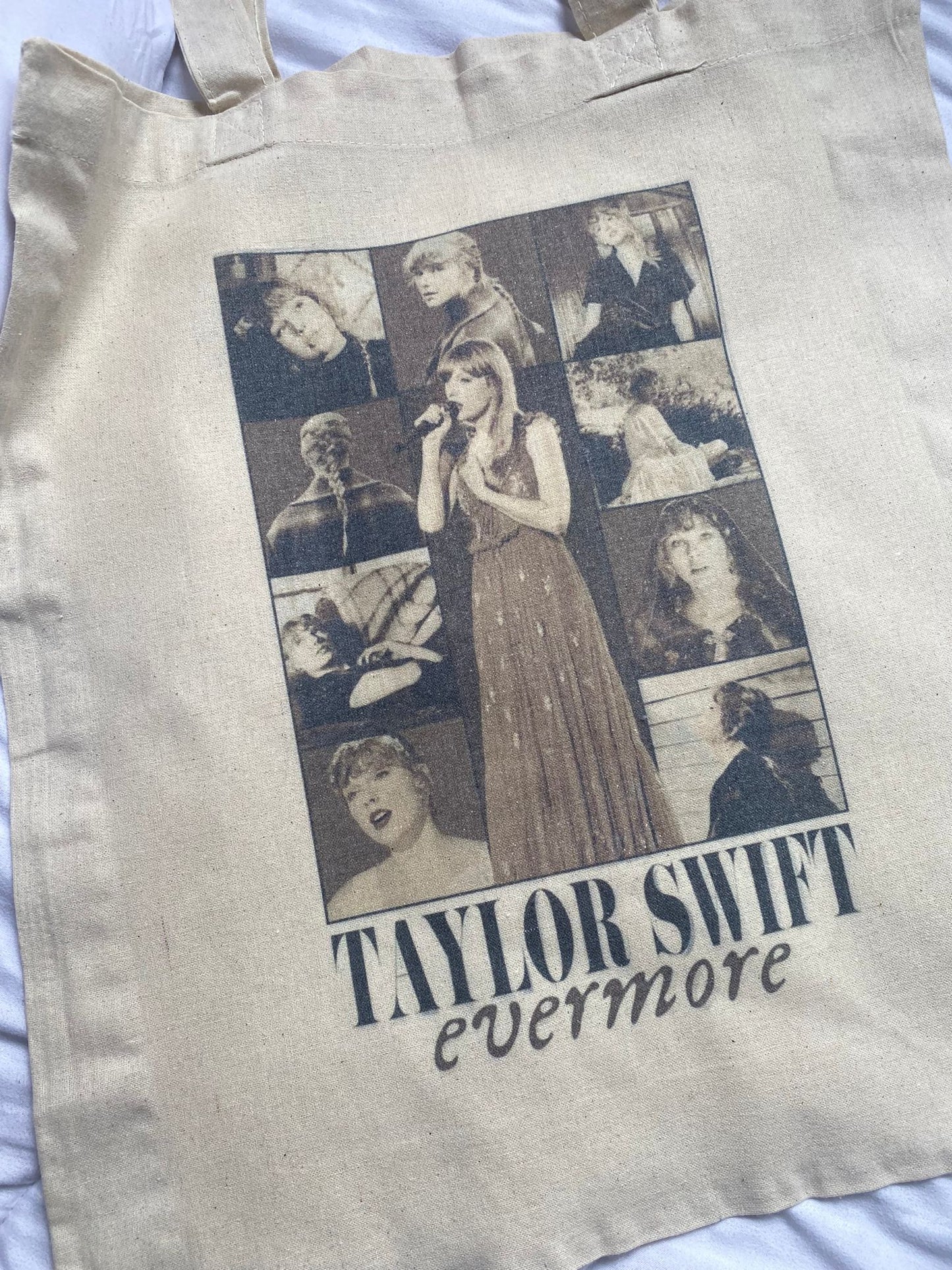 Tote bag sublimada Taylor Swift albums (Evermore)