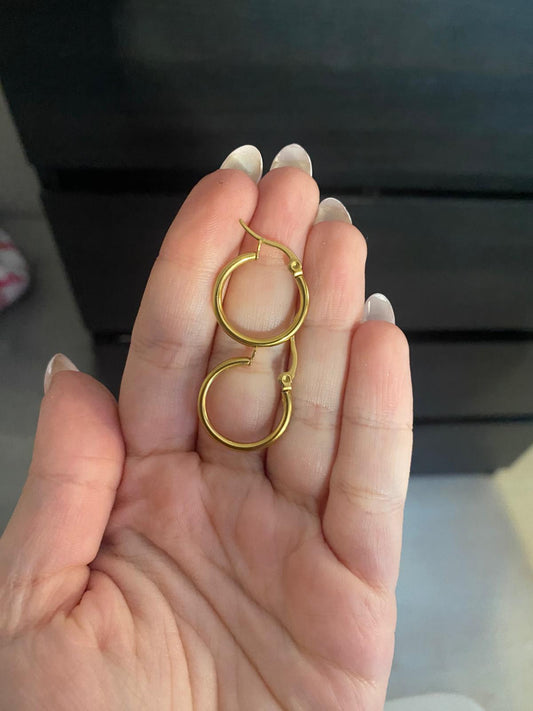 Aros dorados 19mm