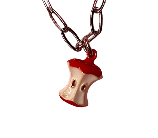 Charm collar : Manzana mordida
