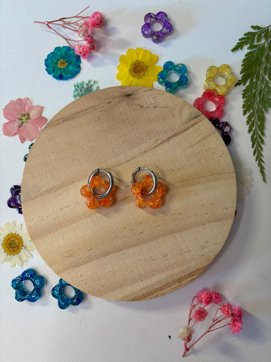 Flores de Lagurus ovatus naranja