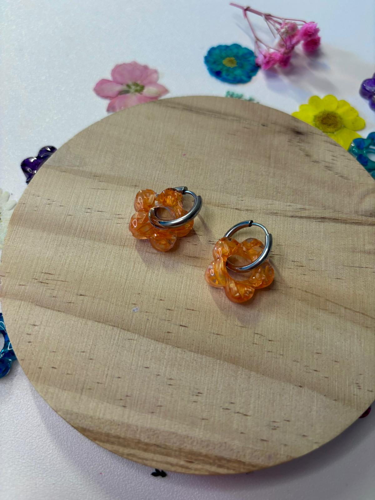 Flores de Lagurus ovatus naranja