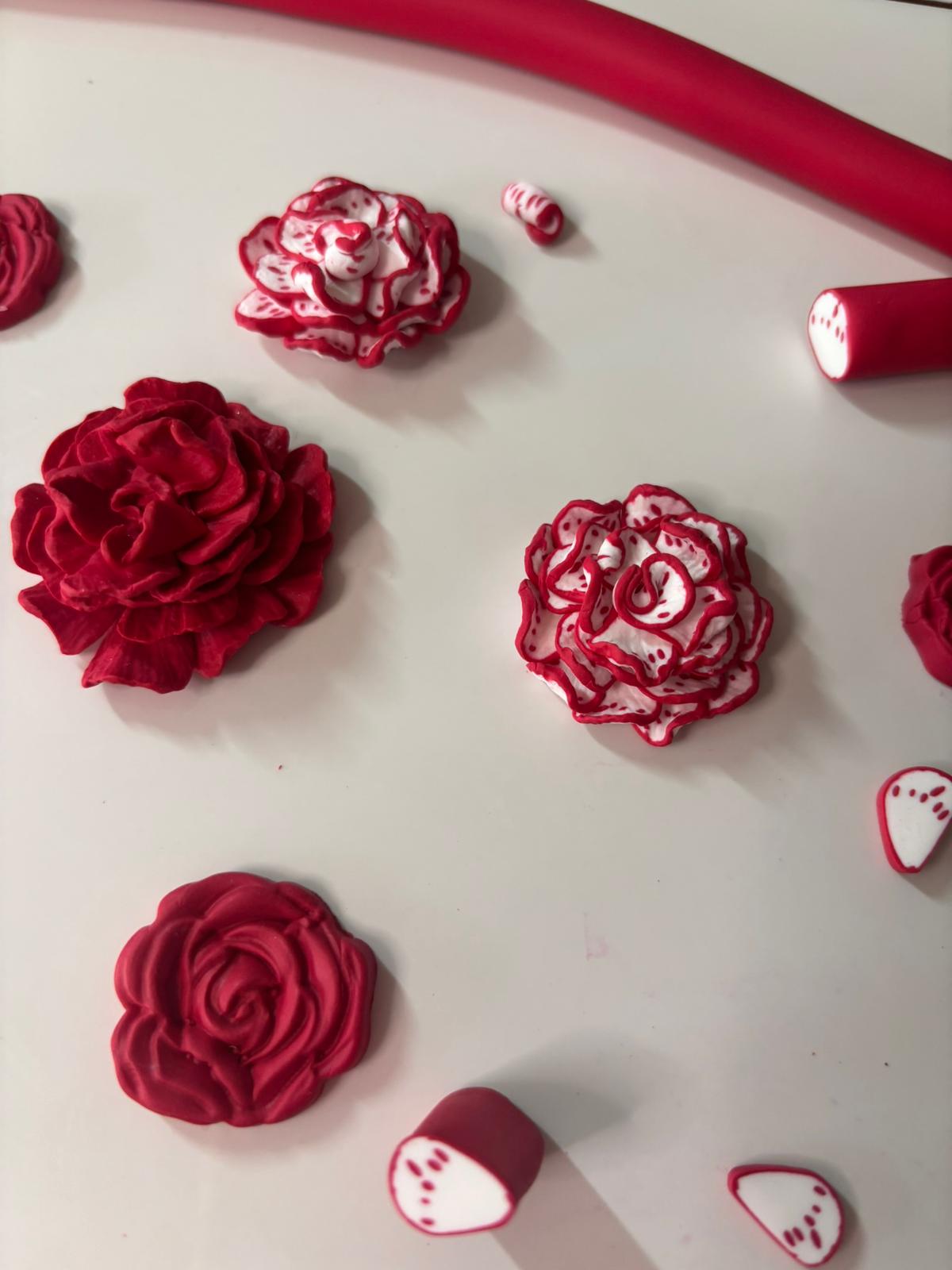 Chotis (Clavel rojo y blanco)