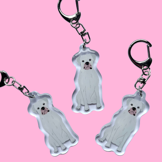 Llavero Boxer blanco